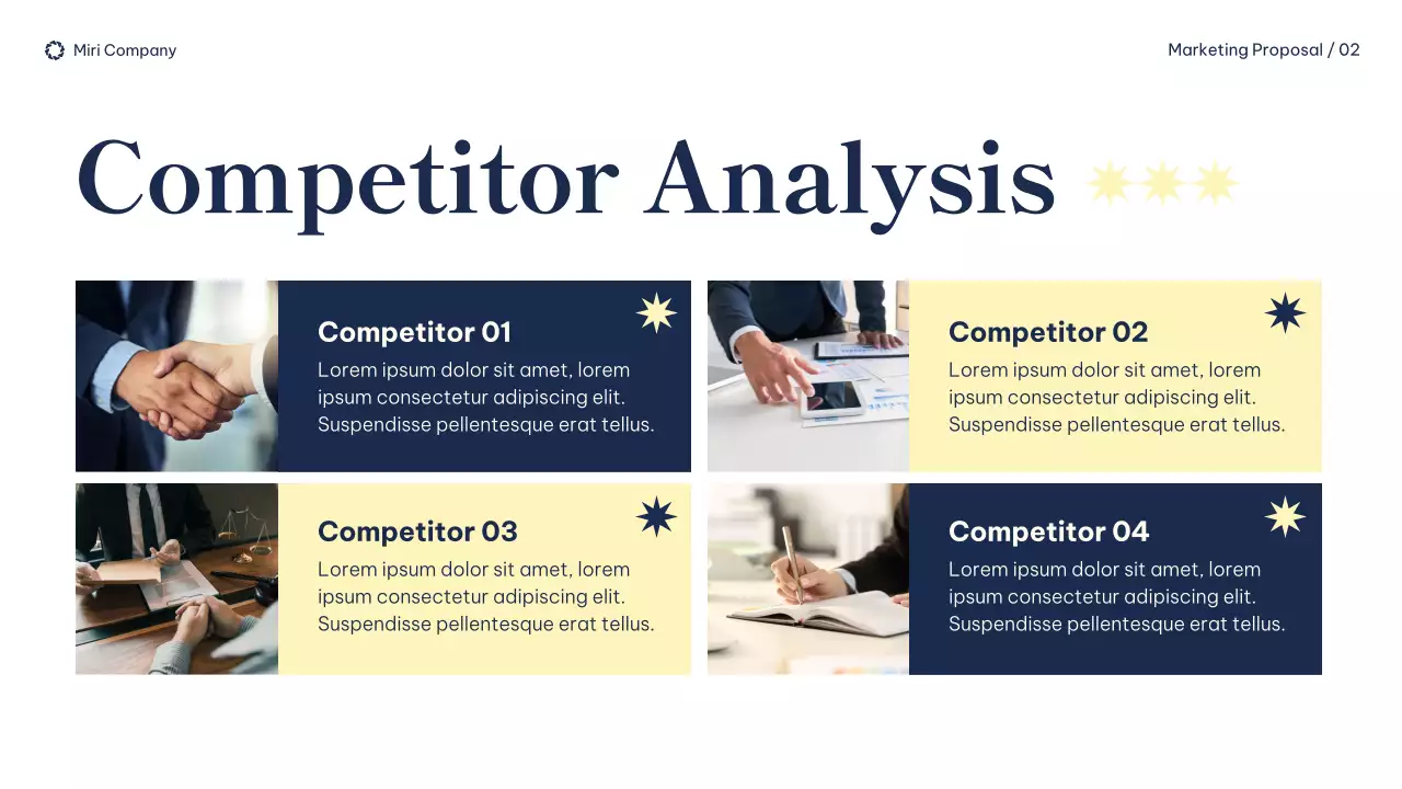 Navy Modern Marketing Proposal Presentation