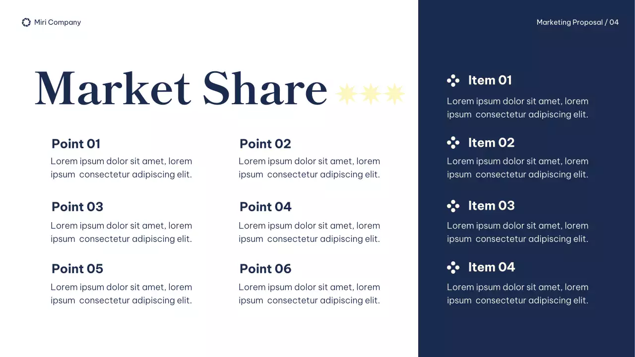 Navy Modern Marketing Proposal Presentation