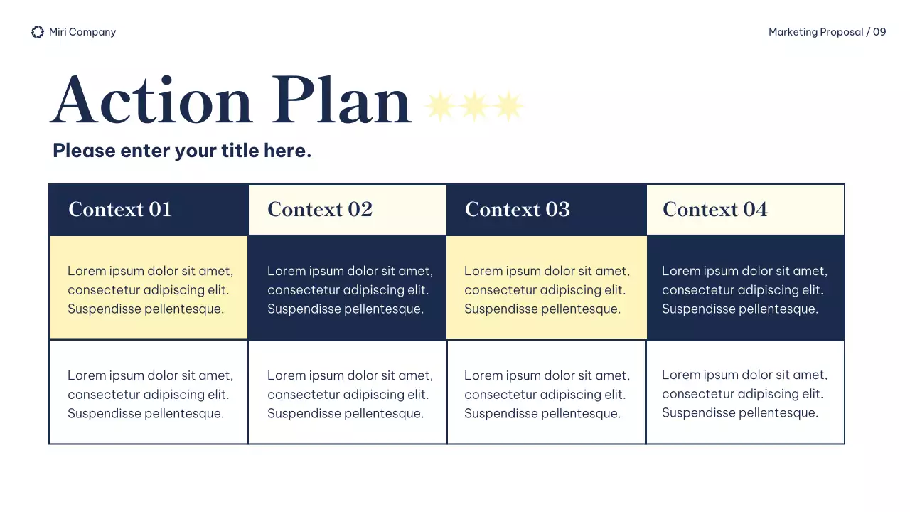 Navy Modern Marketing Proposal Presentation