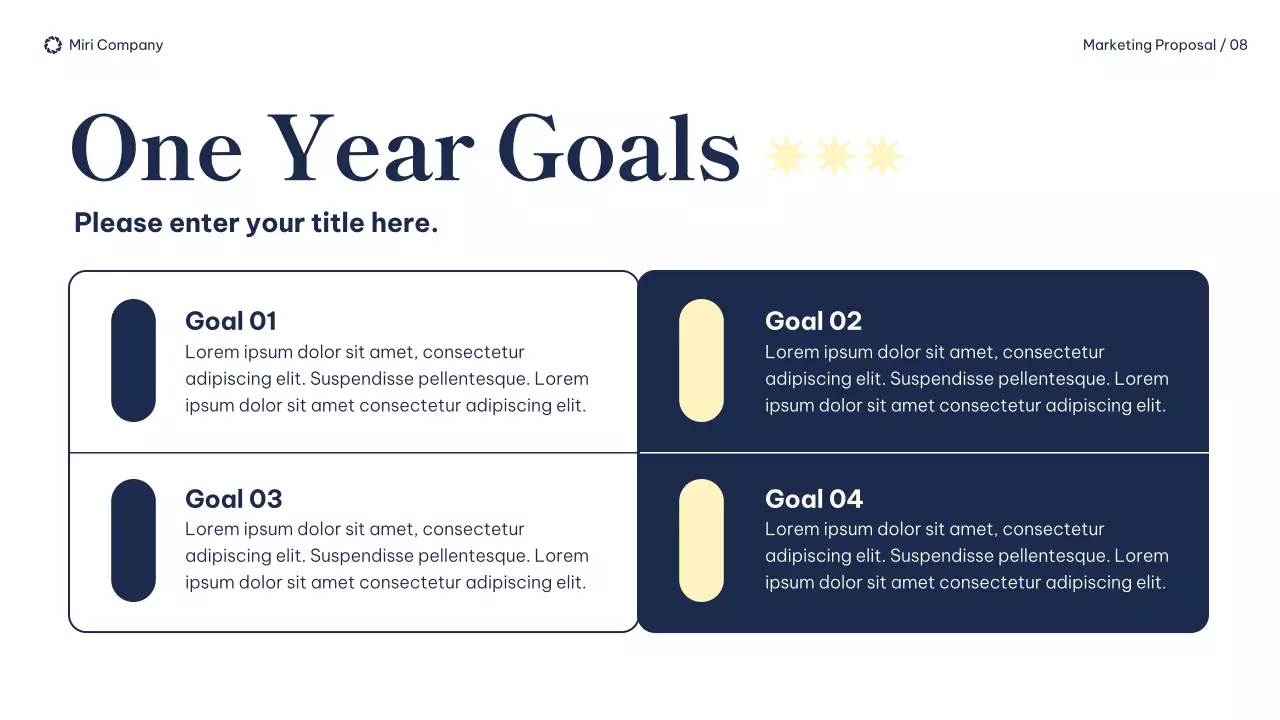 Navy Modern Marketing Proposal Presentation