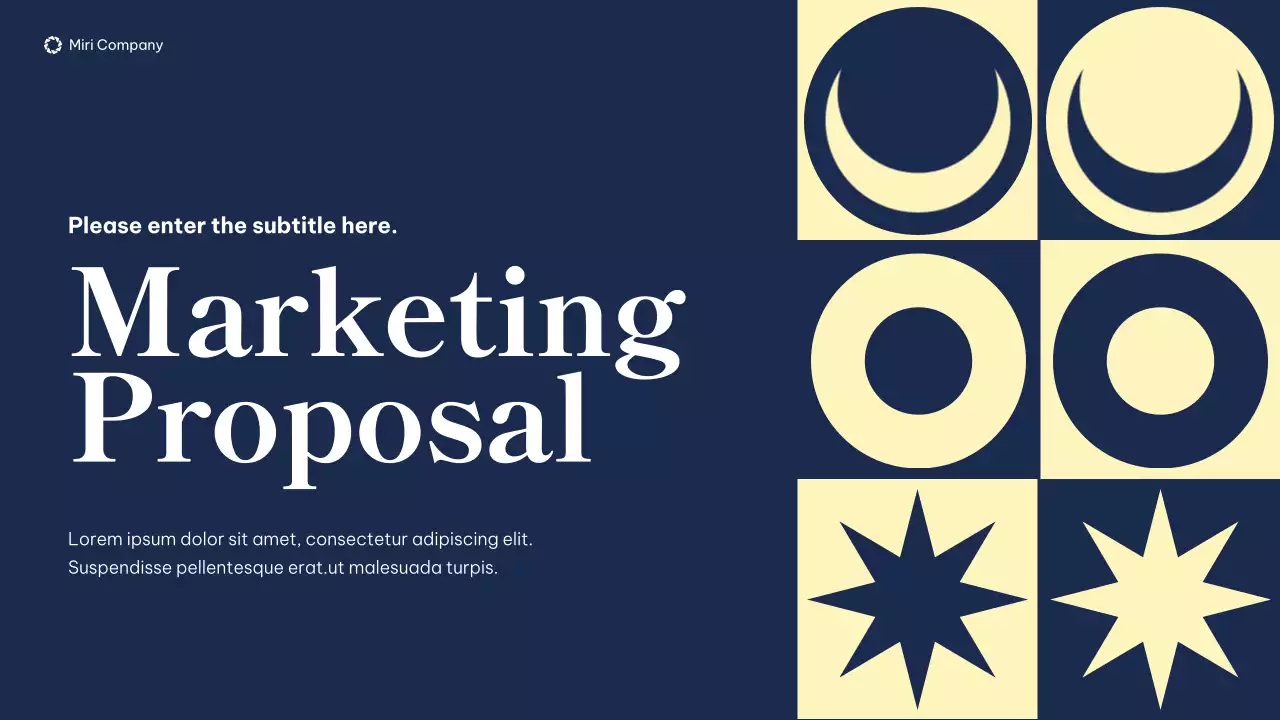 Navy Modern Marketing Proposal Presentation
