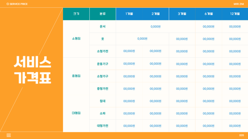 빨간색의 컬러풀한 아이콘 중심의 물품보관서비스 안내