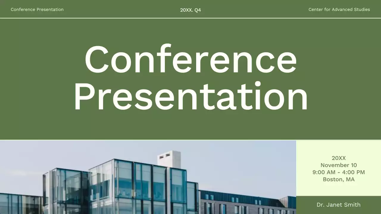 Green Minimalist Conference Presentation