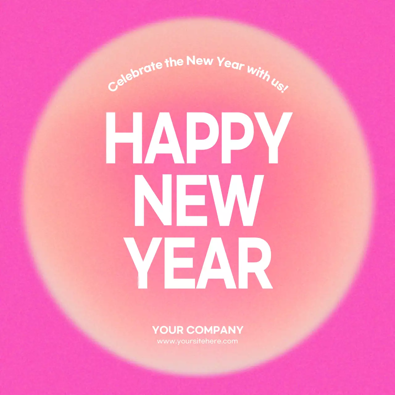 Pink Trendy New Year Announcement Social Media Post