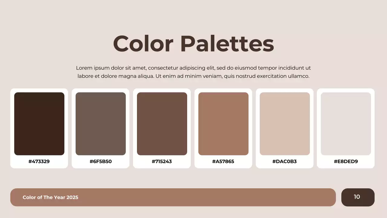 Brown Modern Color Trend Report Presentation