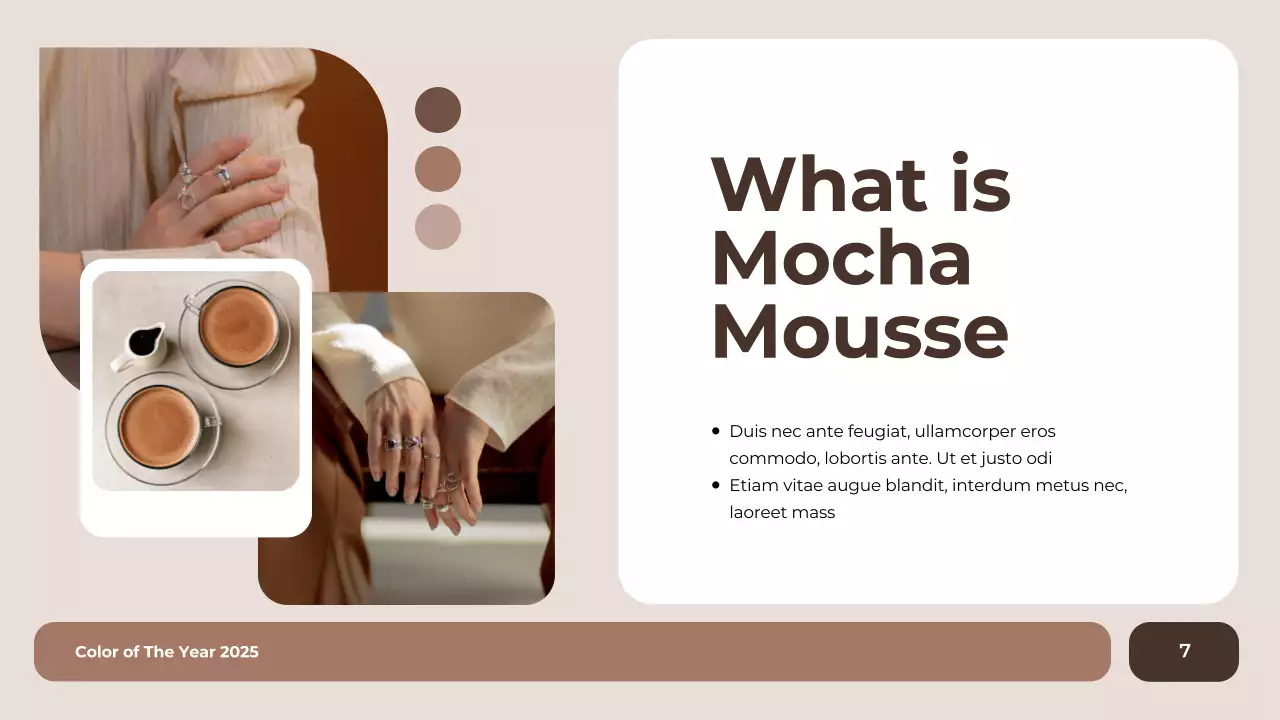 Brown Modern Color Trend Report Presentation