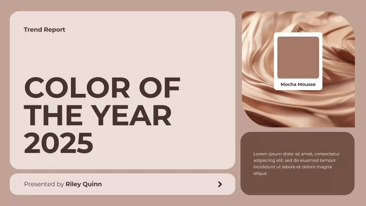 Brown Modern Color Trend Report Presentation