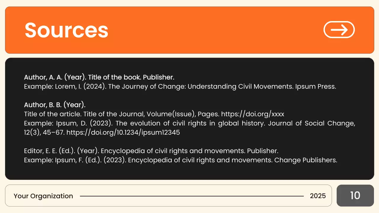 Orange Modern Civil Movements History Presentation