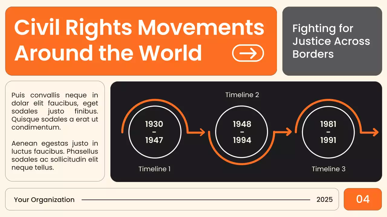 Orange Modern Civil Movements History Presentation