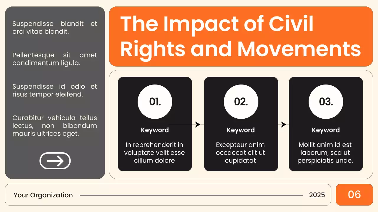 Orange Modern Civil Movements History Presentation