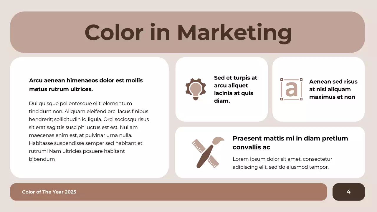 Brown Modern Color Trend Report Presentation