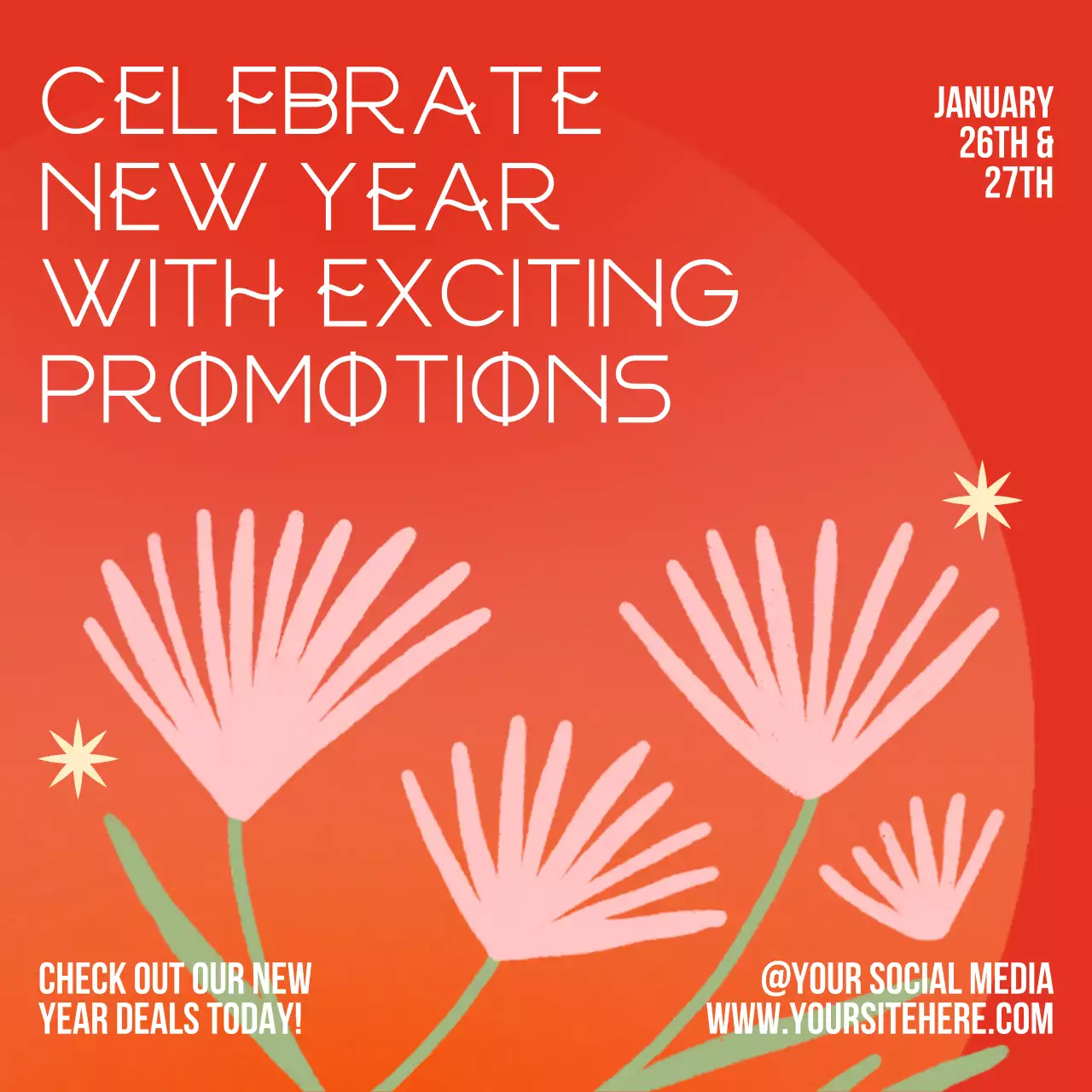 Orange Trendy Promotion Advertisement Social Media Post
