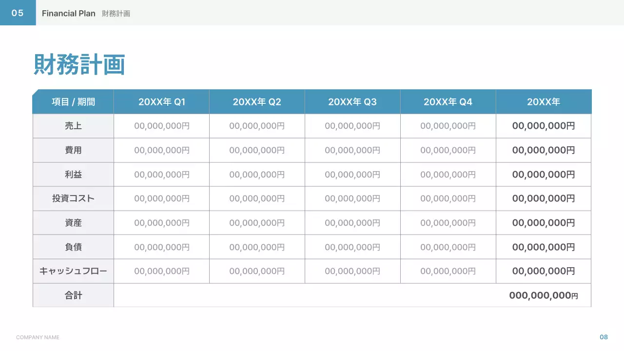 青 シンプル ビジネス 計画書