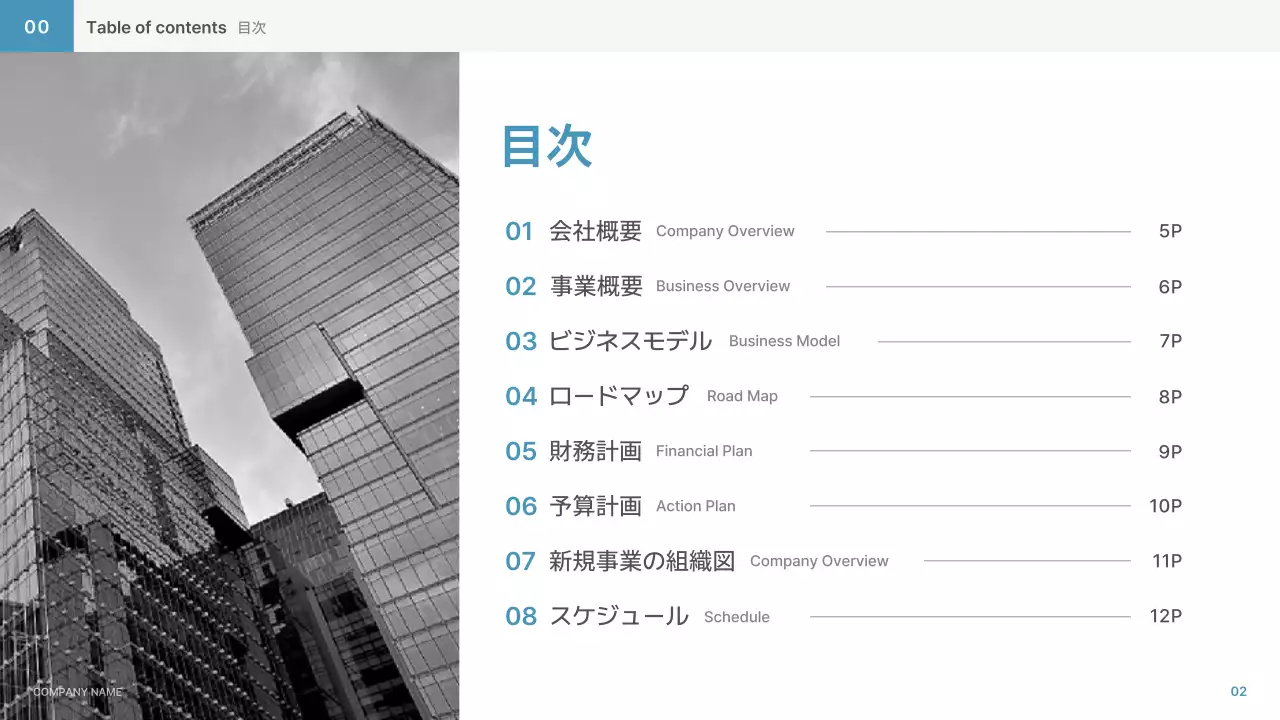 青 シンプル ビジネス 計画書