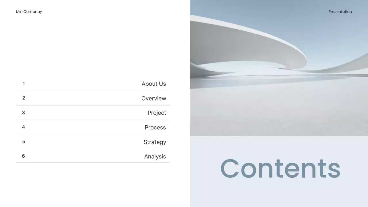 하늘색의 심플한 비즈니스 기획서