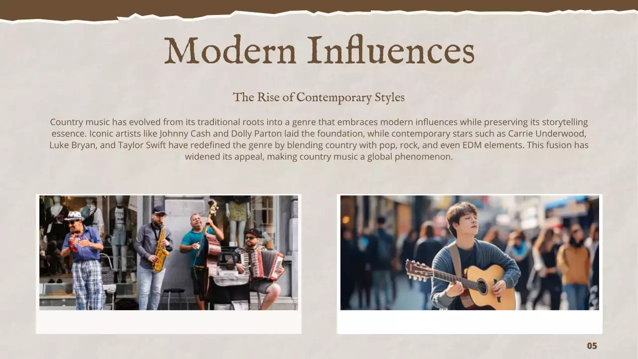 Brown Vintage Music History Report Presentation