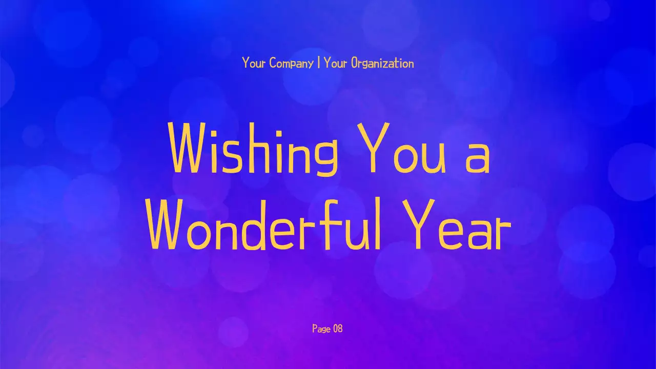 Blue Modern New Year Announcement Presentation