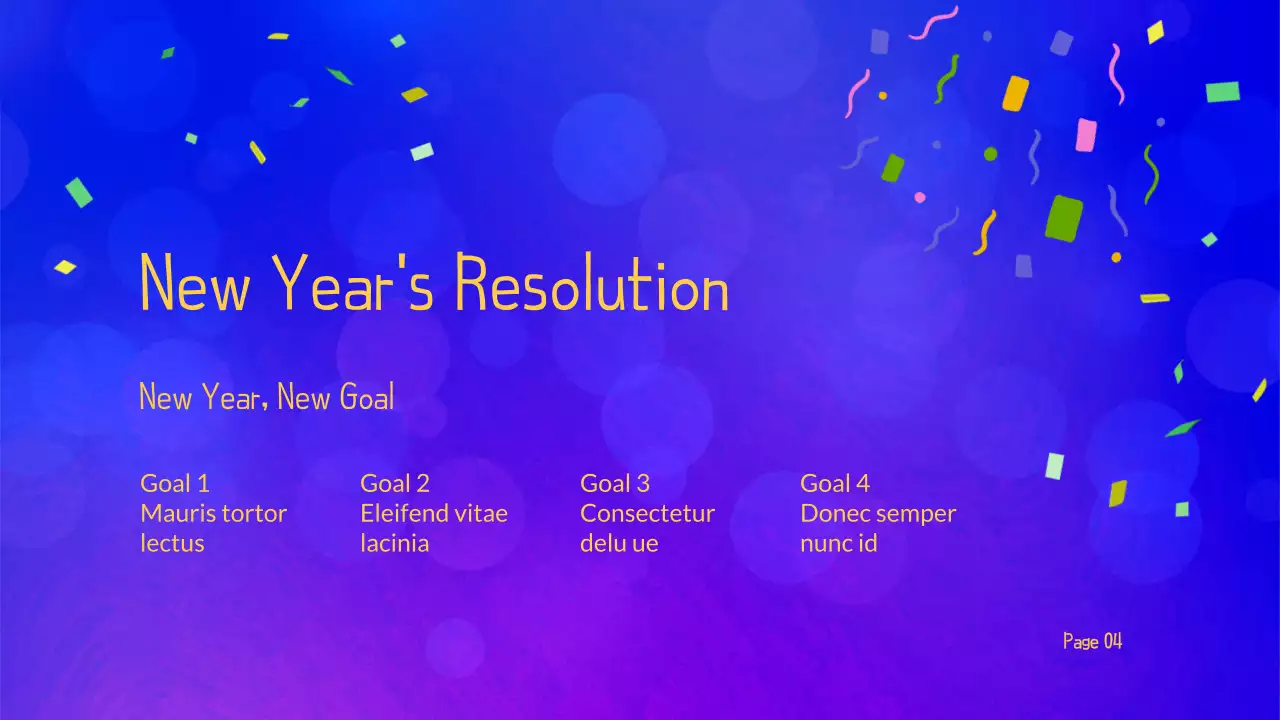 Blue Modern New Year Announcement Presentation
