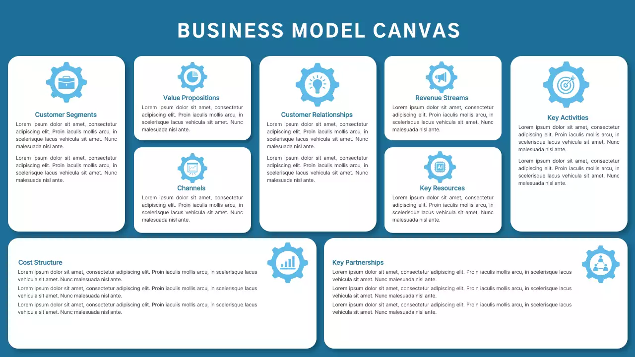 Blue Professional Business Model Infographic