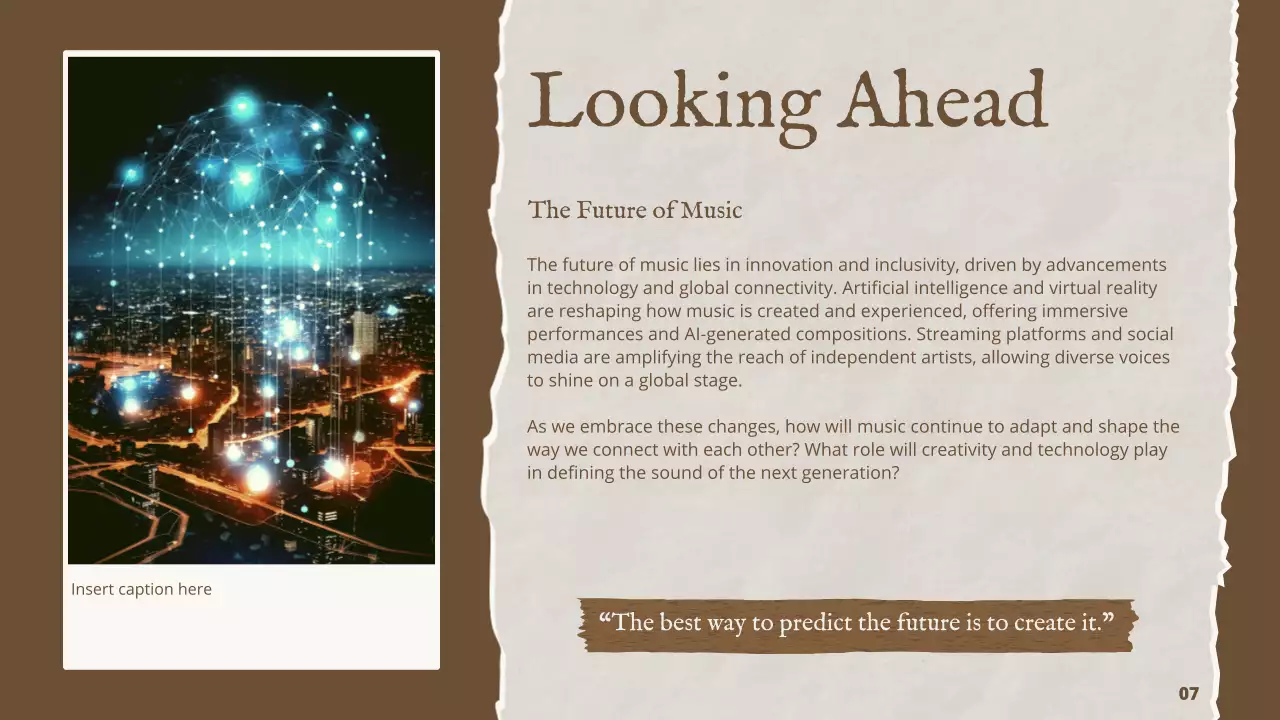 Brown Vintage Music History Report Presentation