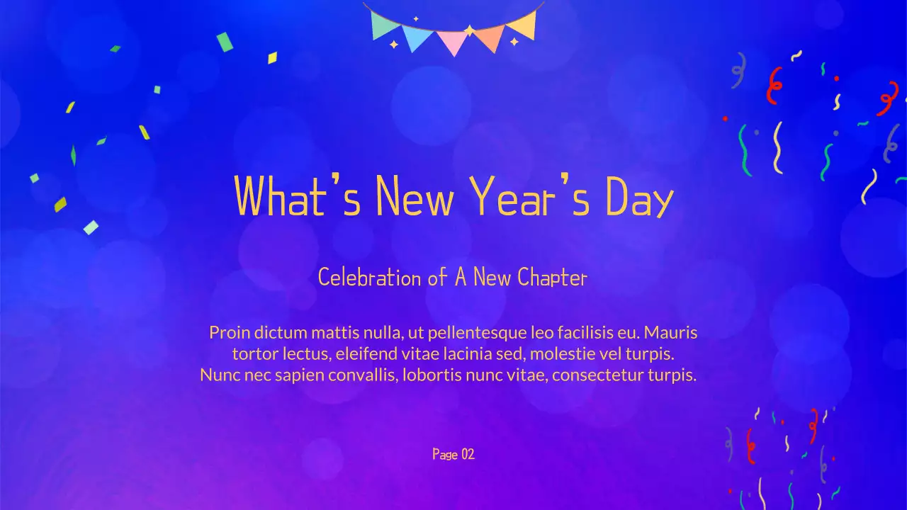 Blue Modern New Year Announcement Presentation