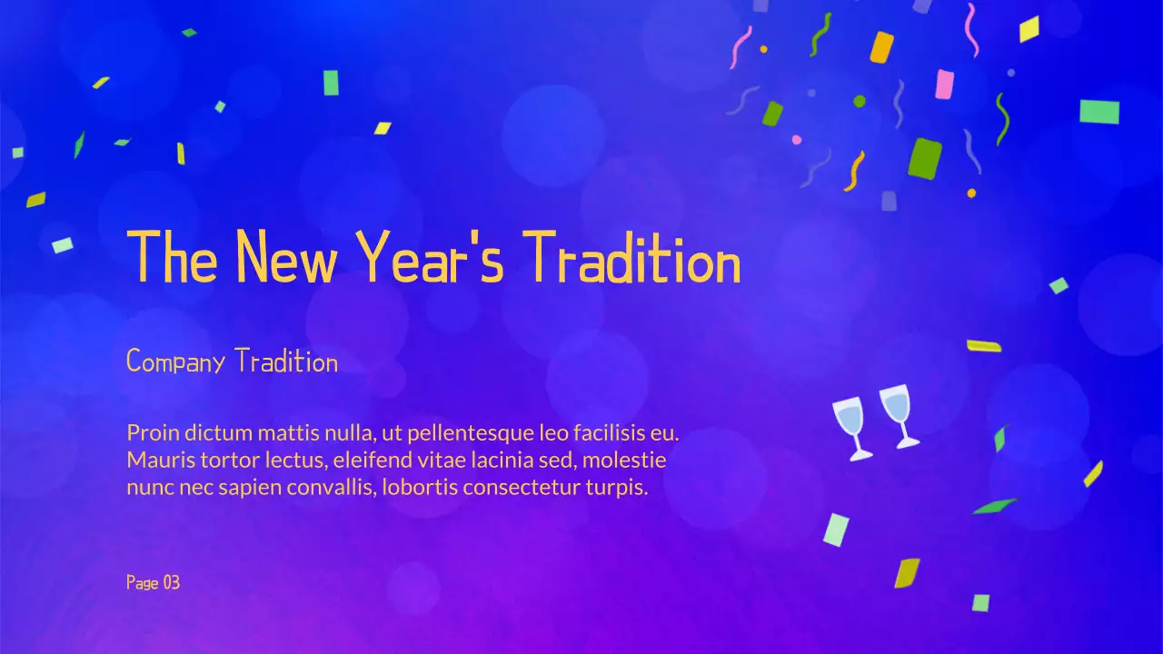 Blue Modern New Year Announcement Presentation