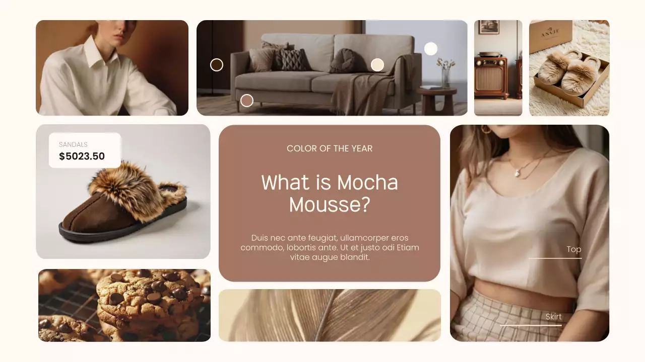 Beige Modern Color Trend Report Presentation