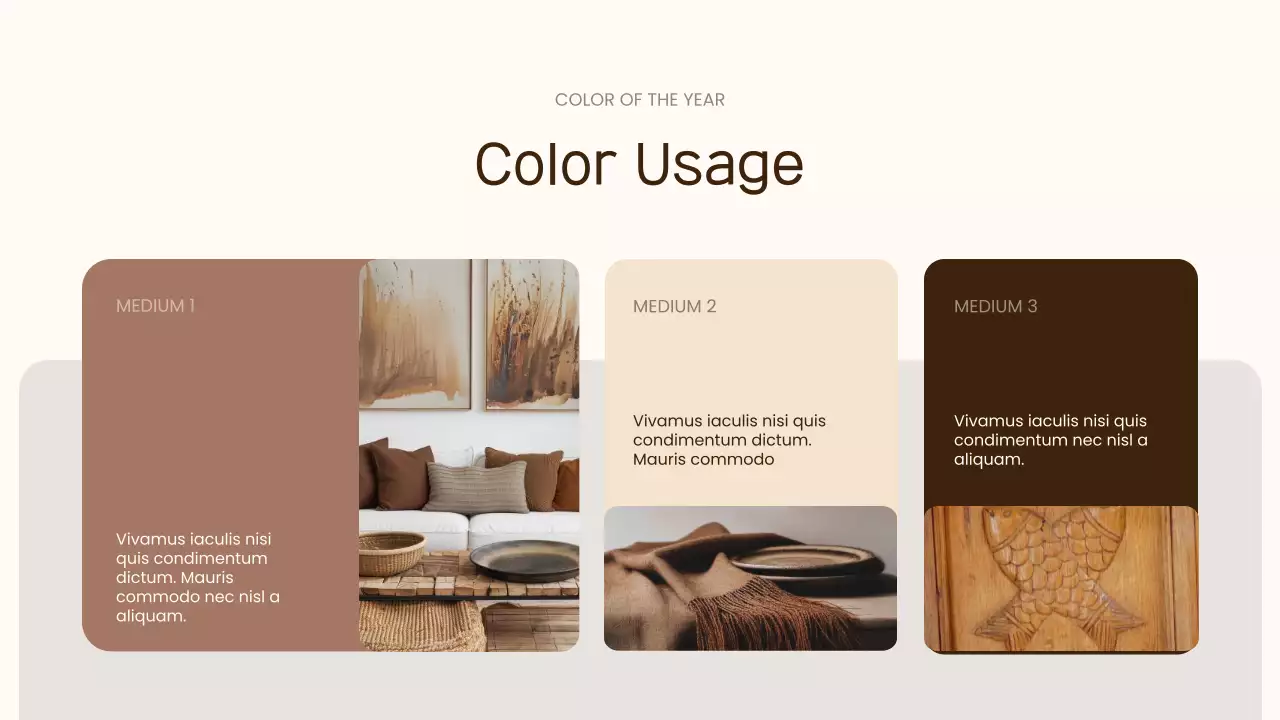 Beige Modern Color Trend Report Presentation