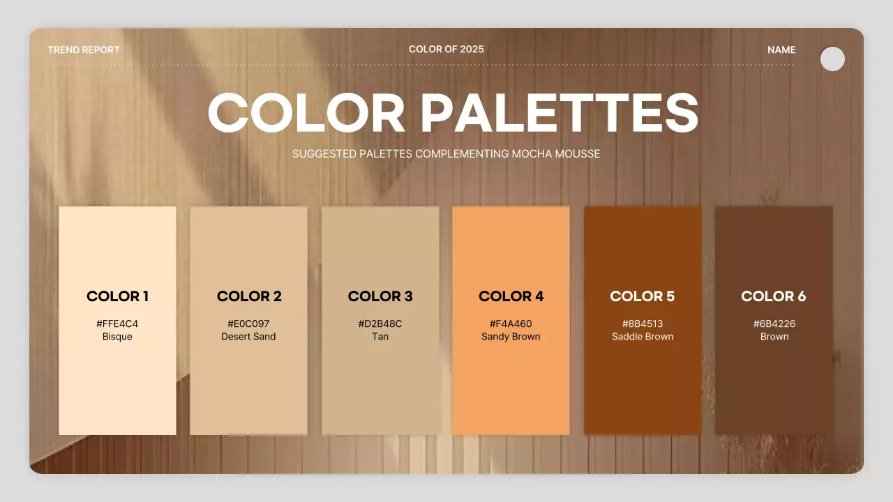 Brown Modern Color Trends Report Presentation