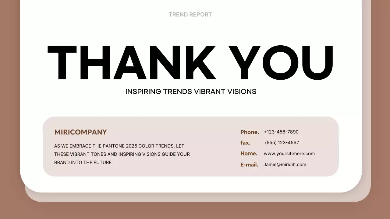 Brown Modern Color Trends Report Presentation