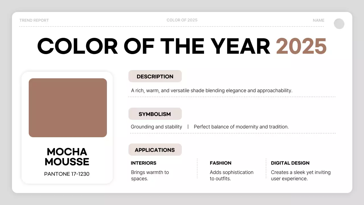 Brown Modern Color Trends Report Presentation