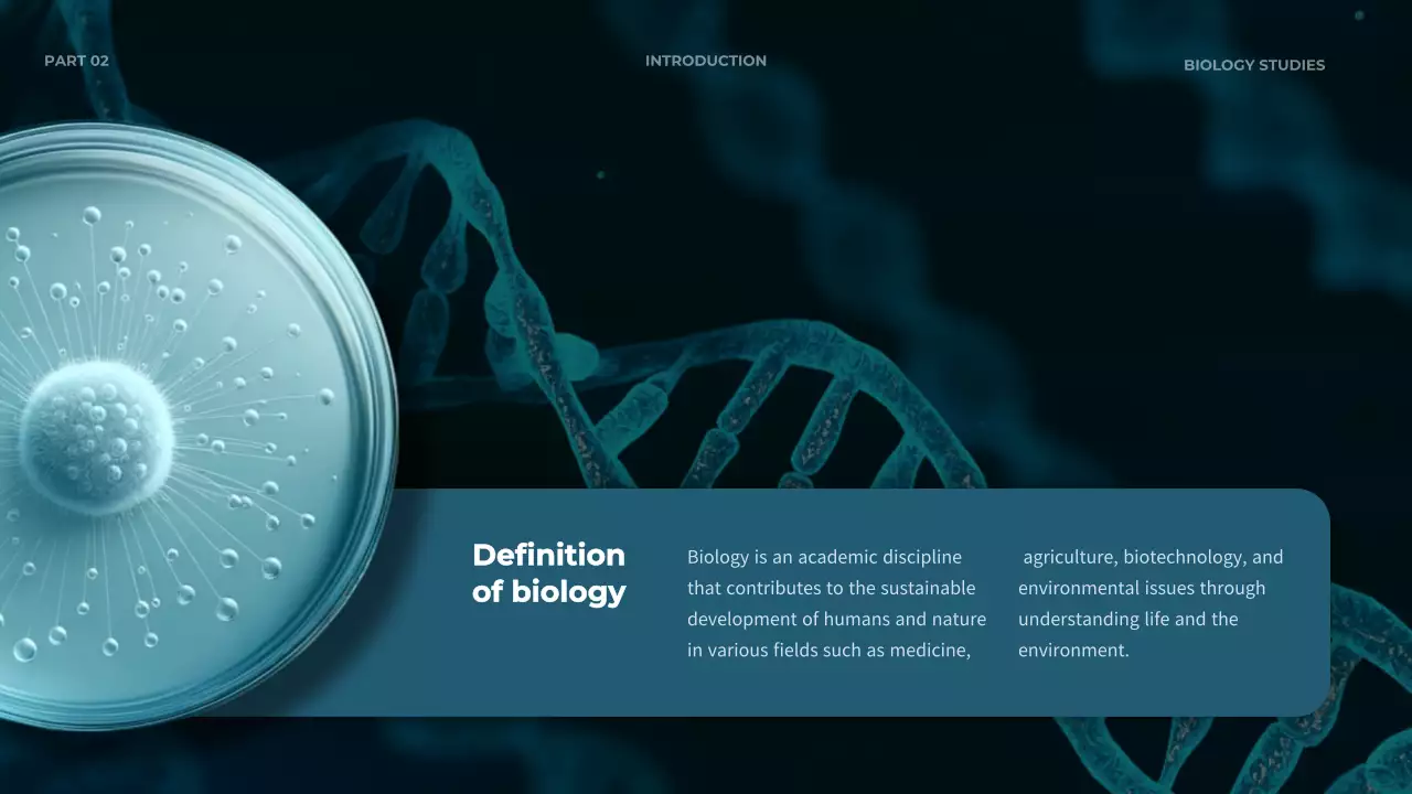 Blue Modern Biology Course Presentation