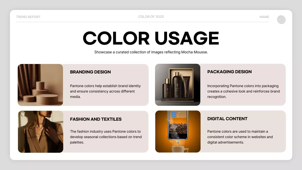 Brown Modern Color Trends Report Presentation