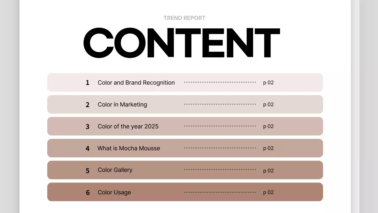 Brown Modern Color Trends Report Presentation