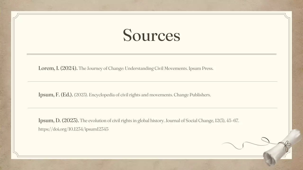 Beige Classic Civil Movements Presentation