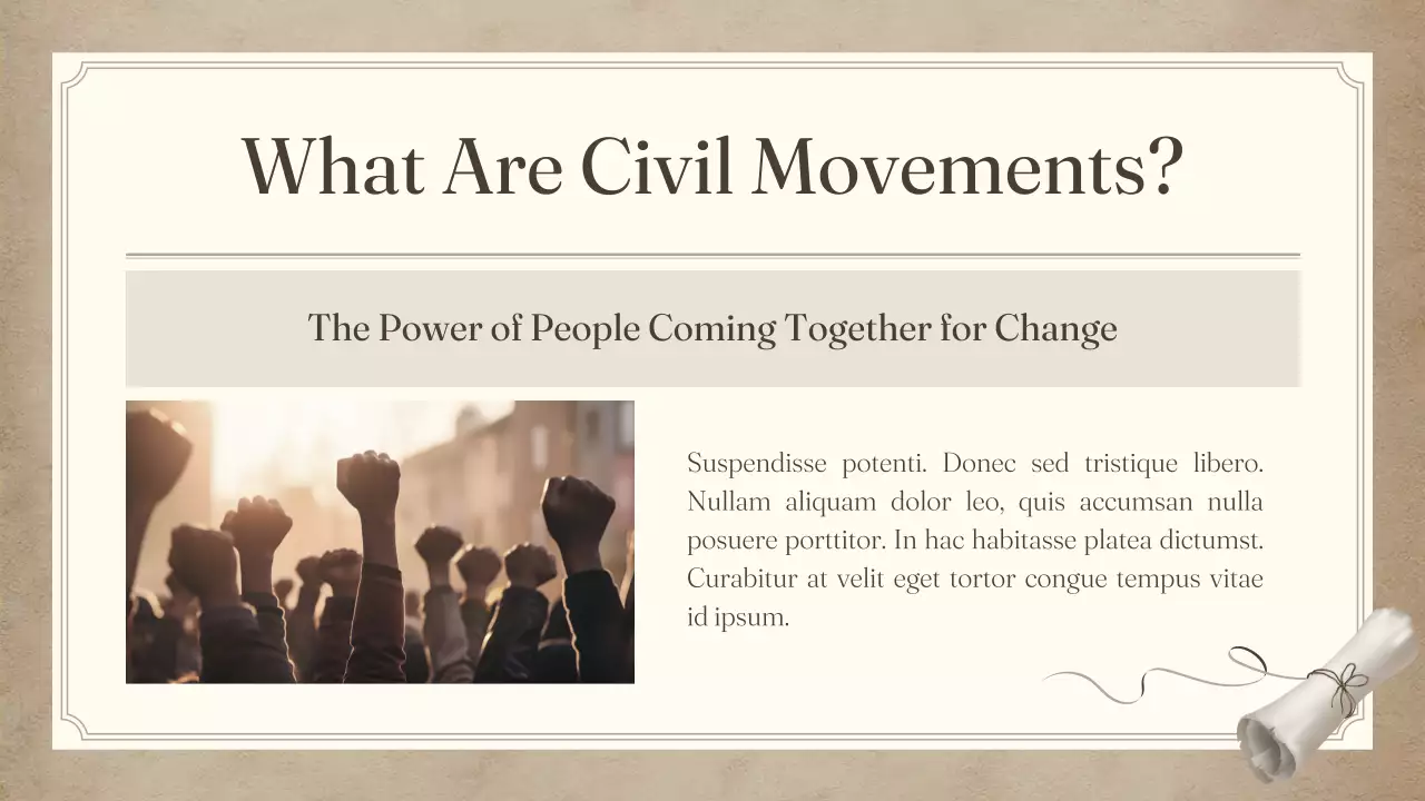 Beige Classic Civil Movements Presentation
