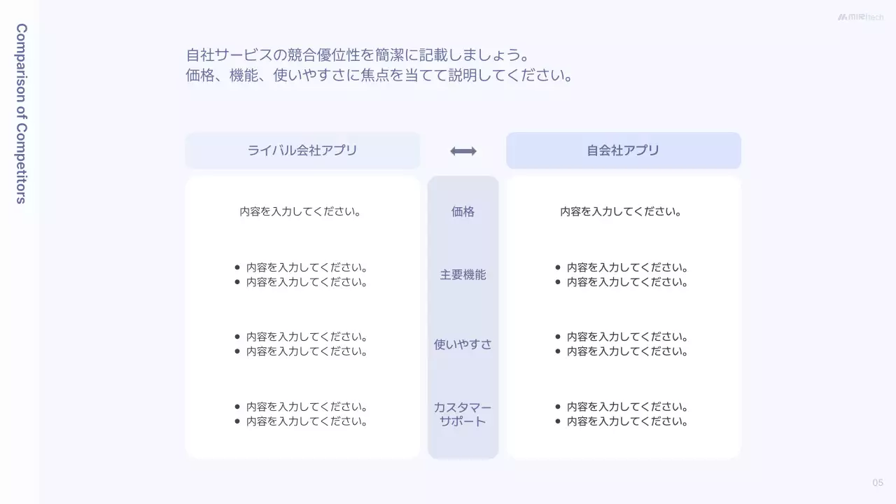 水色 モダン アプリ プレゼンテーション