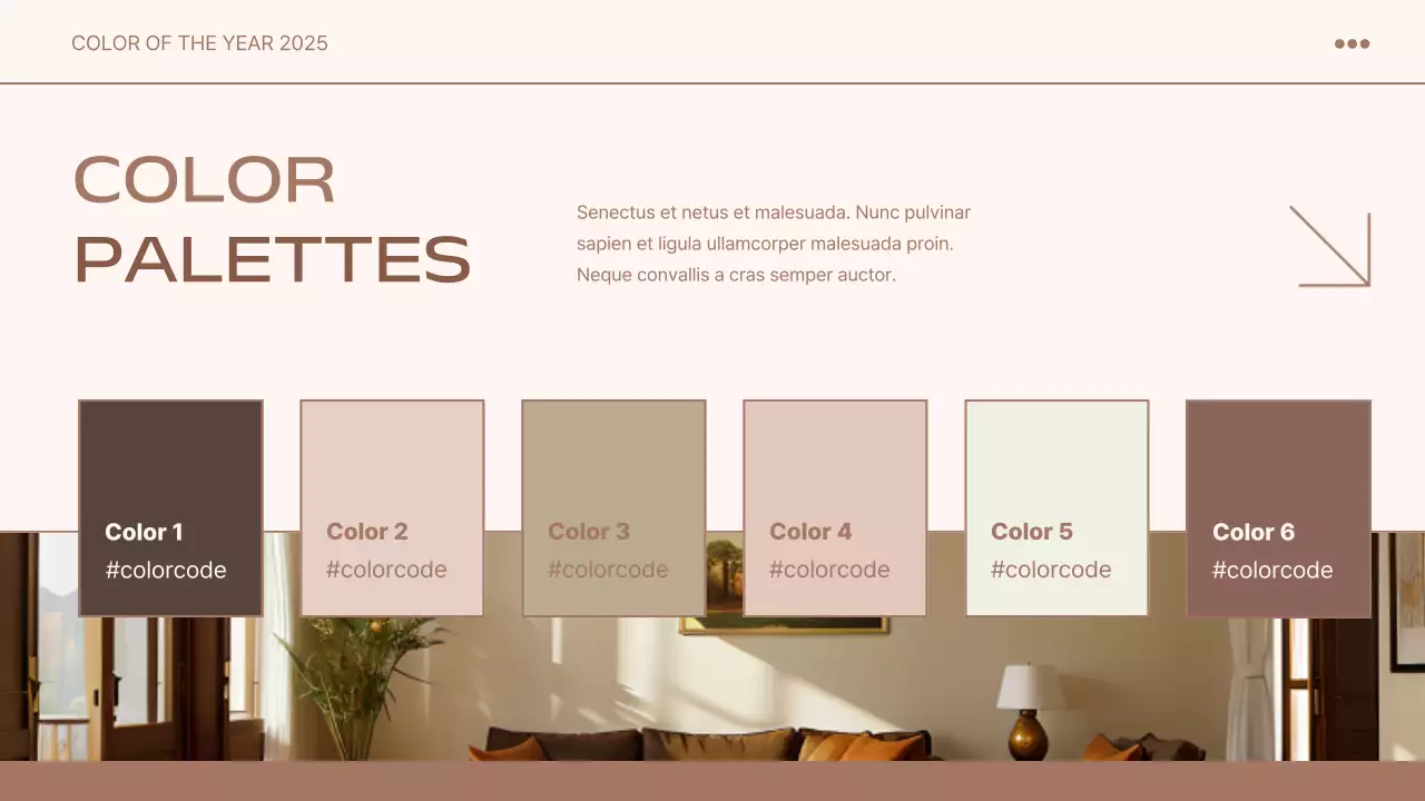 Báo cáo trình bày màu sắc hiện đại màu be