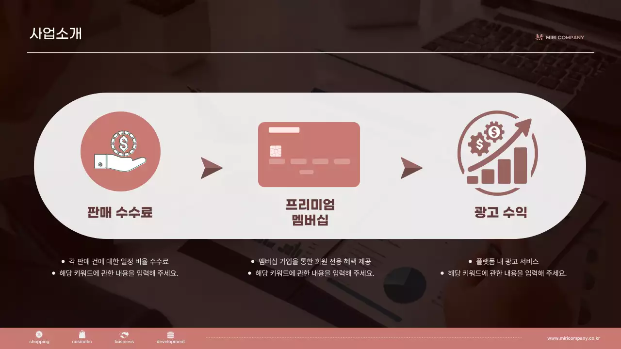 갈색 모던 비즈니스 설명