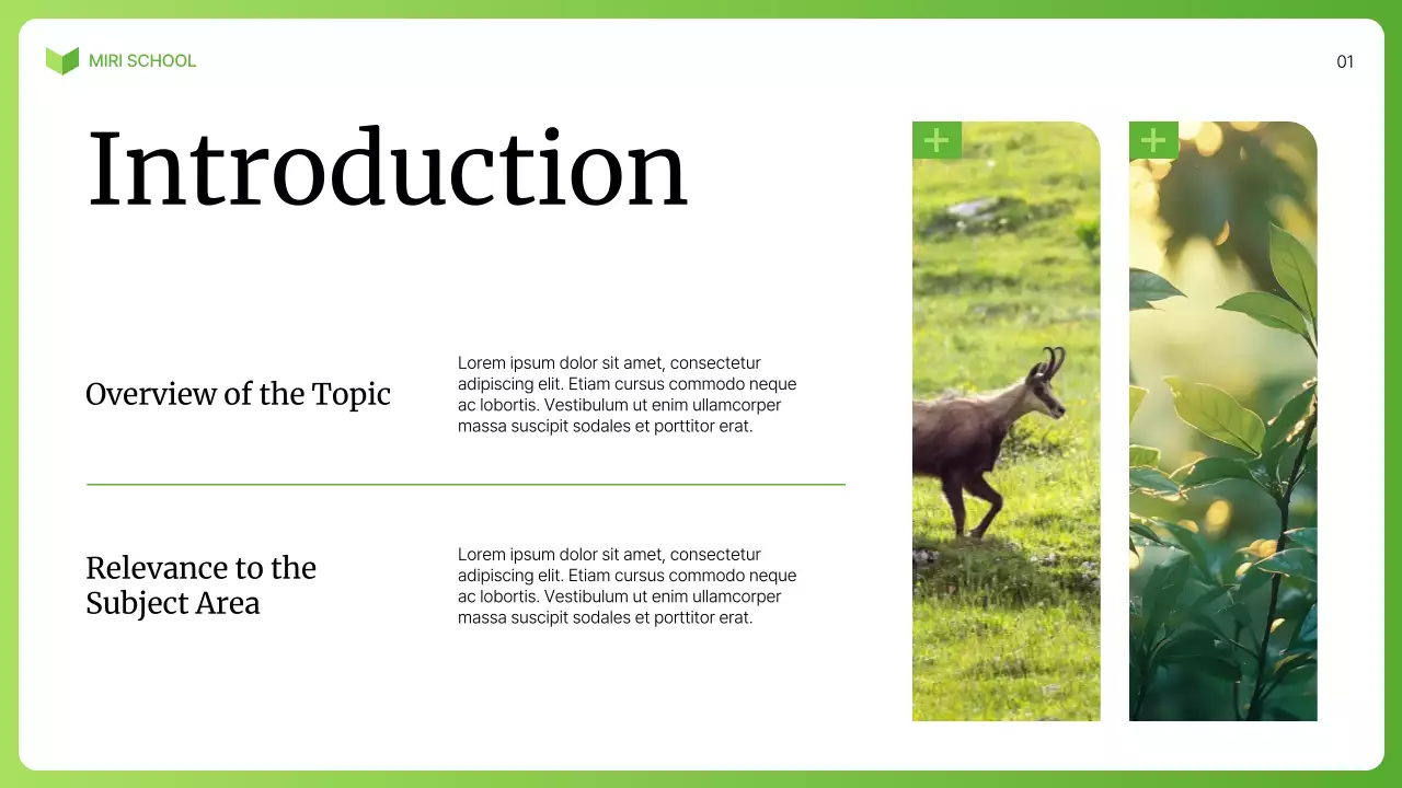 Green Minimal Biology Course Presentation