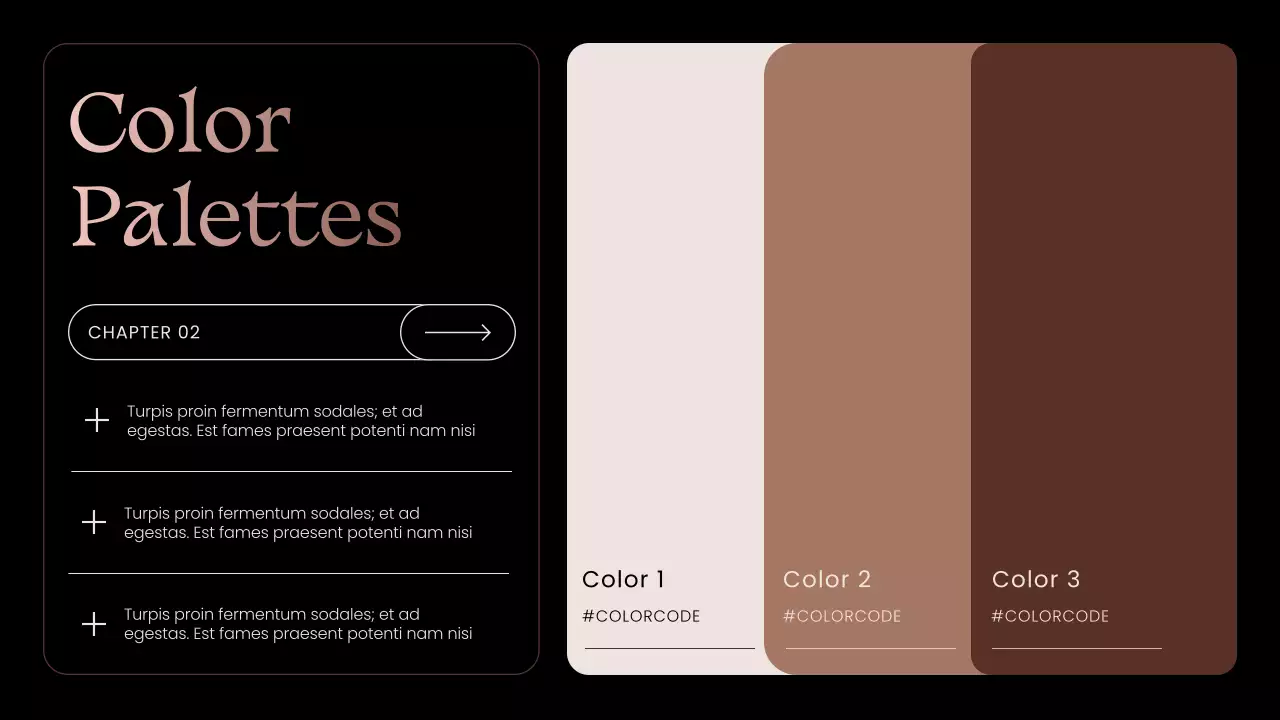 블랙 엘레강트 컬러 트렌드 리포트 프레젠테이션