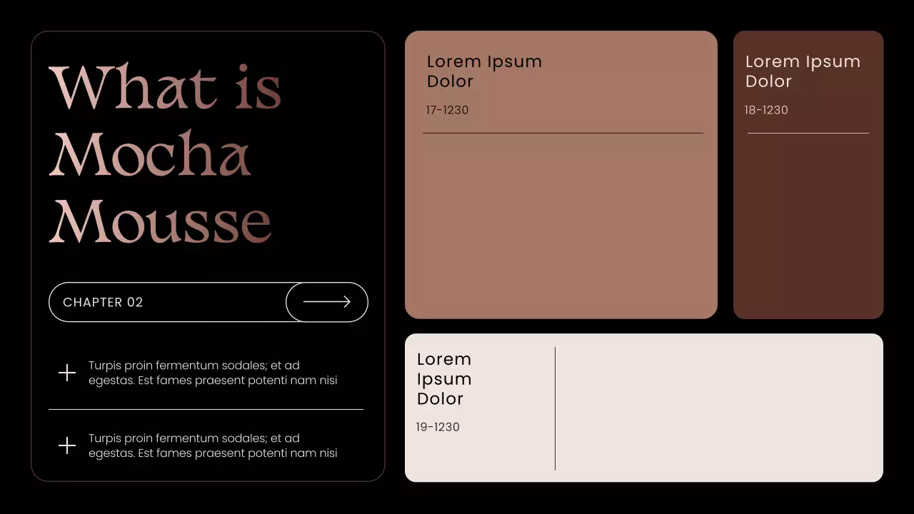 블랙 엘레강트 컬러 트렌드 리포트 프레젠테이션