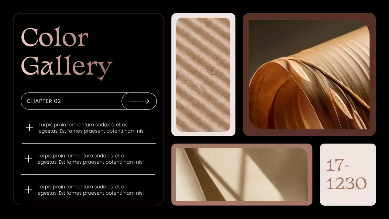 블랙 엘레강트 컬러 트렌드 리포트 프레젠테이션