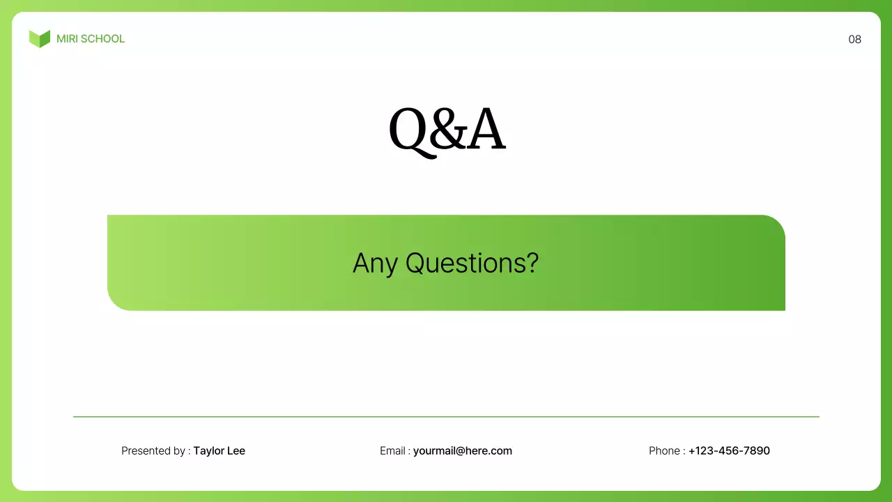 Green Minimal Biology Course Presentation