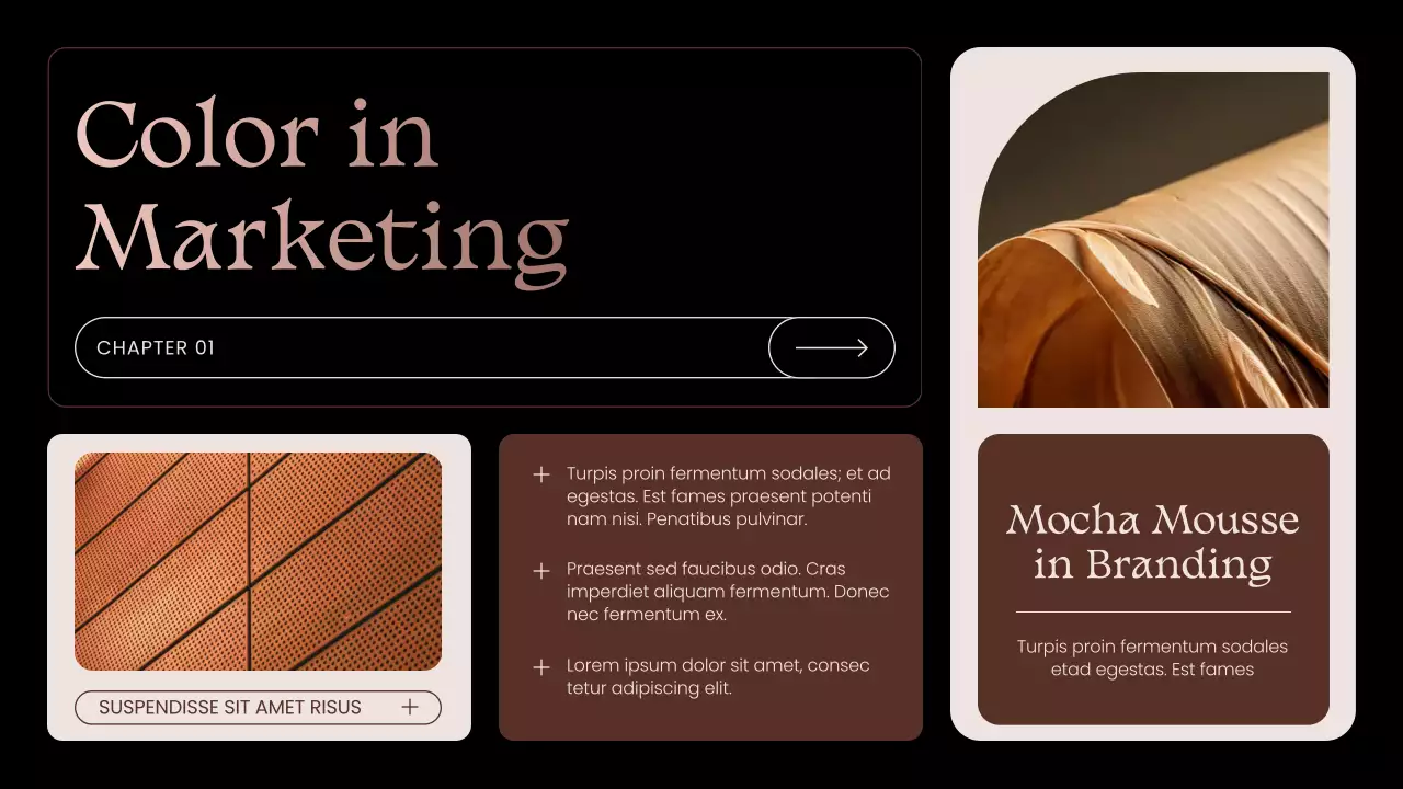 블랙 엘레강트 컬러 트렌드 리포트 프레젠테이션