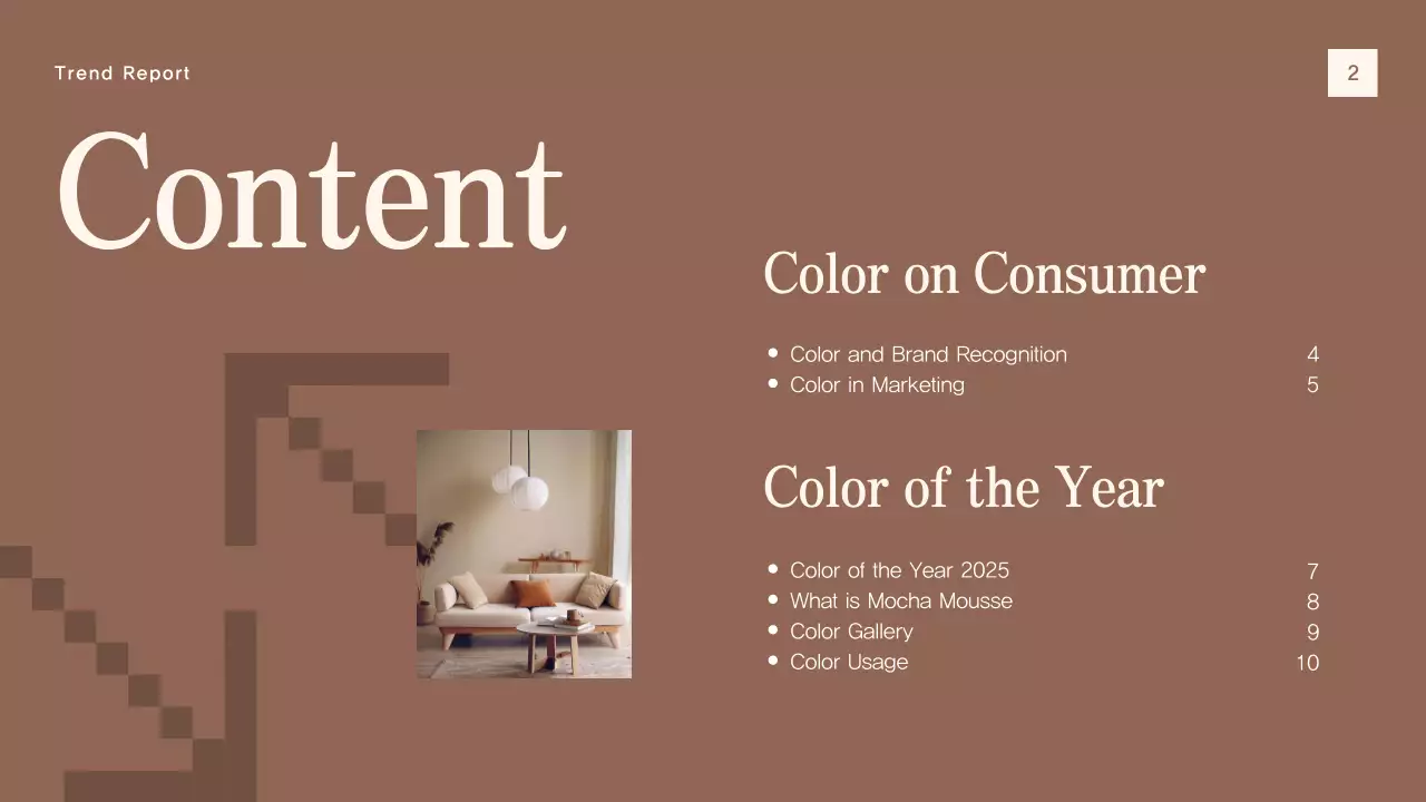 Brown Modern Color Trend Report Presentation