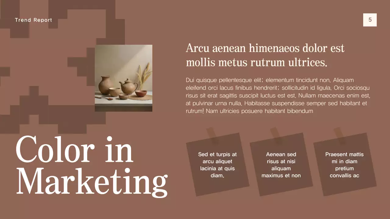 Brown Modern Color Trend Report Presentation