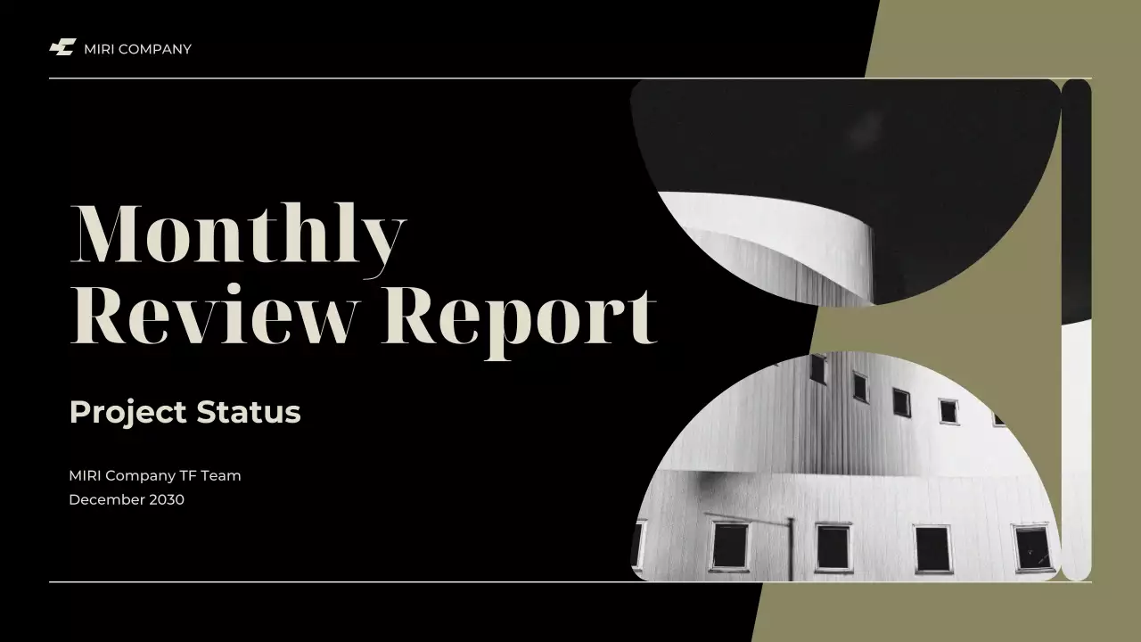 Black Modern Business Report Presentation