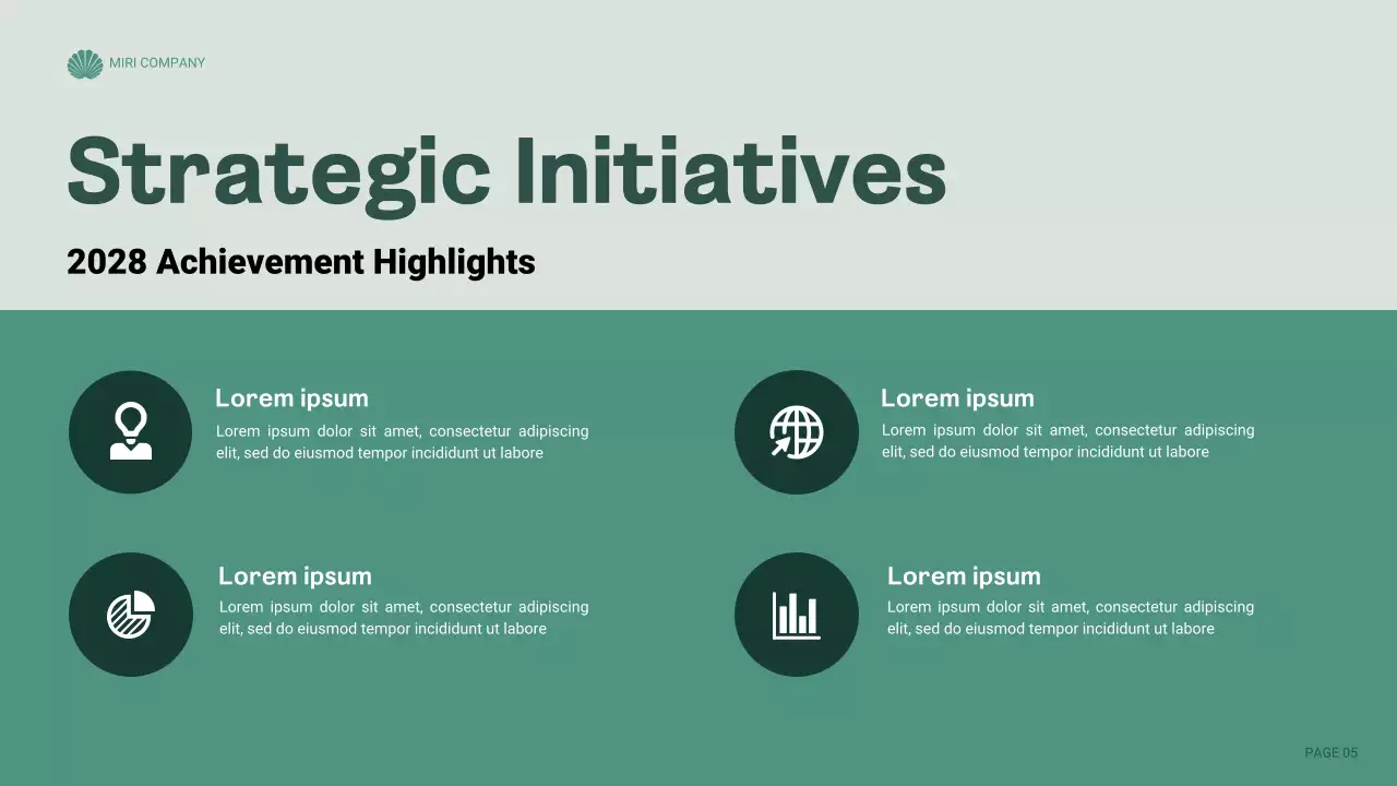 Green Professional Business Report Presentation