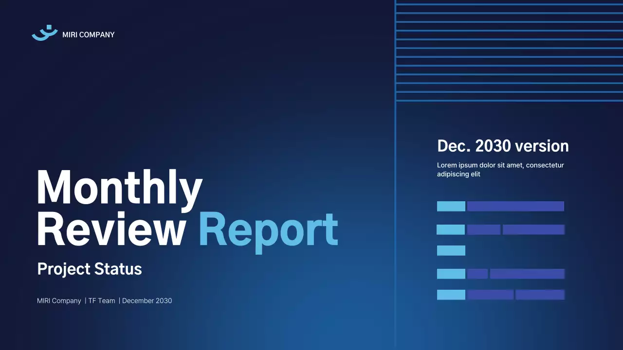 Blue Professional Business Report Presentation